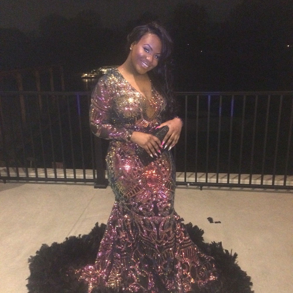 Stunning Multicolor Sequin Gown